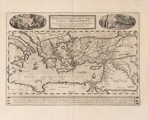 Abramo Ortelio - Peregrinationis divi Pauli typus corographicus.