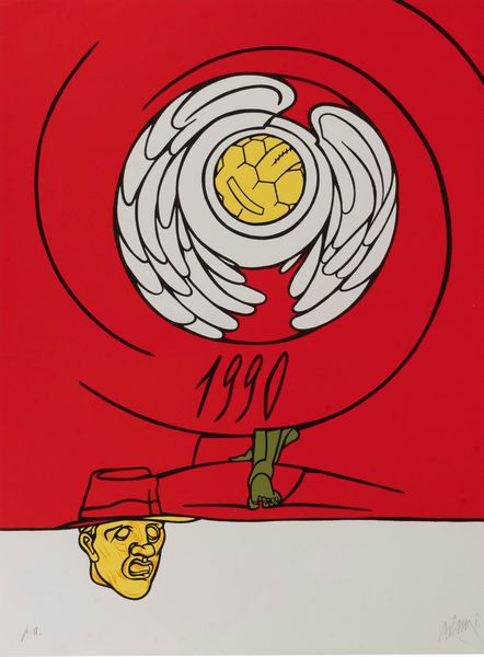 Valerio Adami : Italia 90  - Asta Grafica Internazionale e Multipli d'Autore - Associazione Nazionale - Case d'Asta italiane