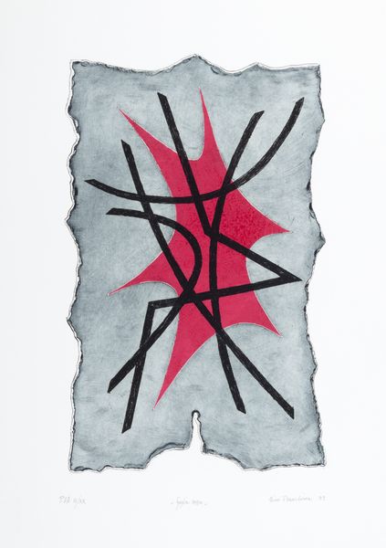 Nino Franchina : Foglia rossa  - Asta Grafica Internazionale e Multipli d'Autore - Associazione Nazionale - Case d'Asta italiane