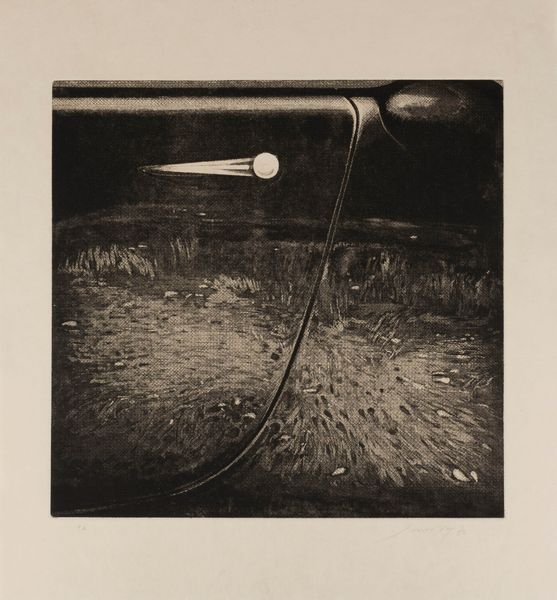 Piero Guccione : Riflessi sulla Volkswagen (Siepe nella macchina nera)  - Asta Grafica Internazionale e Multipli d'Autore - Associazione Nazionale - Case d'Asta italiane