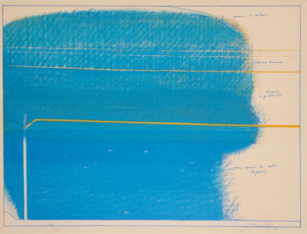 Piero Guccione : Pagina di mare  - Asta Grafica Internazionale e Multipli d'Autore - Associazione Nazionale - Case d'Asta italiane