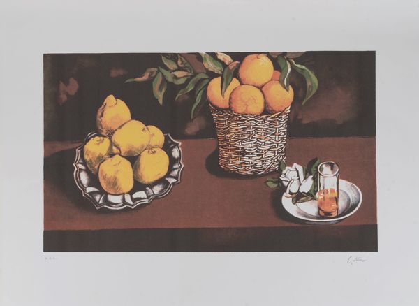 Renato Guttuso : Limoni e arance  - Asta Grafica Internazionale e Multipli d'Autore - Associazione Nazionale - Case d'Asta italiane