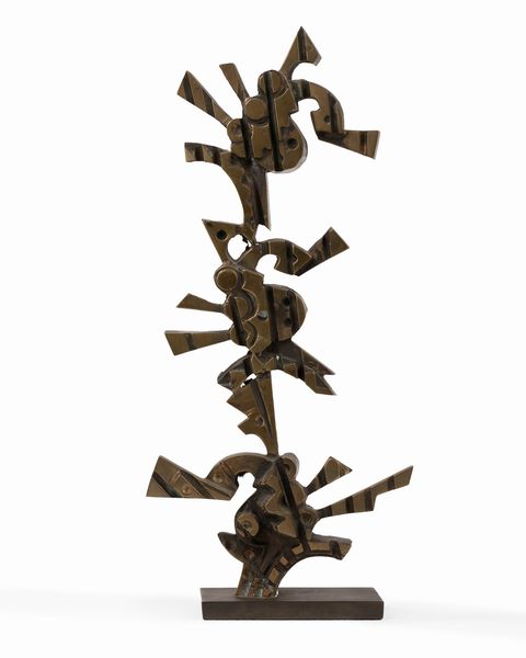 UMBERTO MASTROIANNI : Totem dinamico  - Asta Grafica Internazionale e Multipli d'Autore - Associazione Nazionale - Case d'Asta italiane