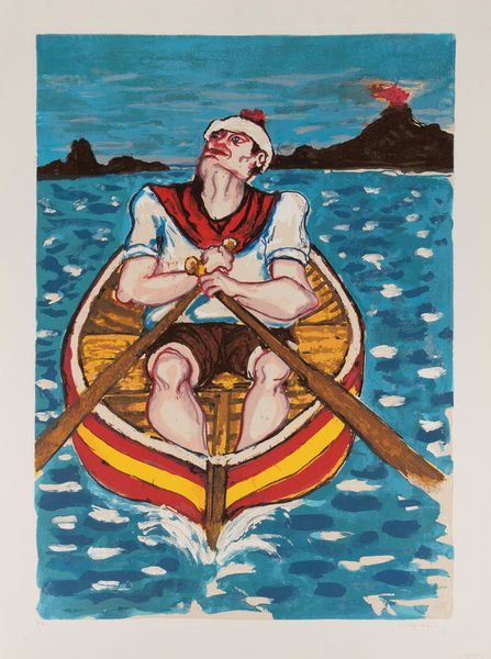 Giuseppe Migneco : Pescatore  - Asta Grafica Internazionale e Multipli d'Autore - Associazione Nazionale - Case d'Asta italiane