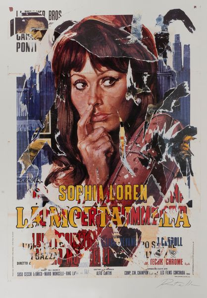 MIMMO ROTELLA : Sophia Loren  - Asta Grafica Internazionale e Multipli d'Autore - Associazione Nazionale - Case d'Asta italiane