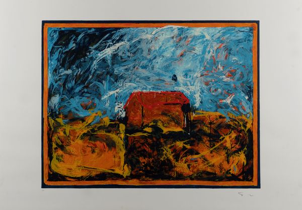 MARIO SCHIFANO : La casa rossa  - Asta Grafica Internazionale e Multipli d'Autore - Associazione Nazionale - Case d'Asta italiane