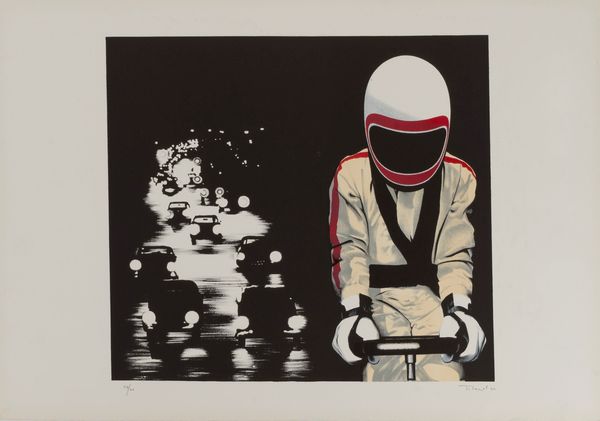 Angelo Titonel : Motociclista  - Asta Grafica Internazionale e Multipli d'Autore - Associazione Nazionale - Case d'Asta italiane