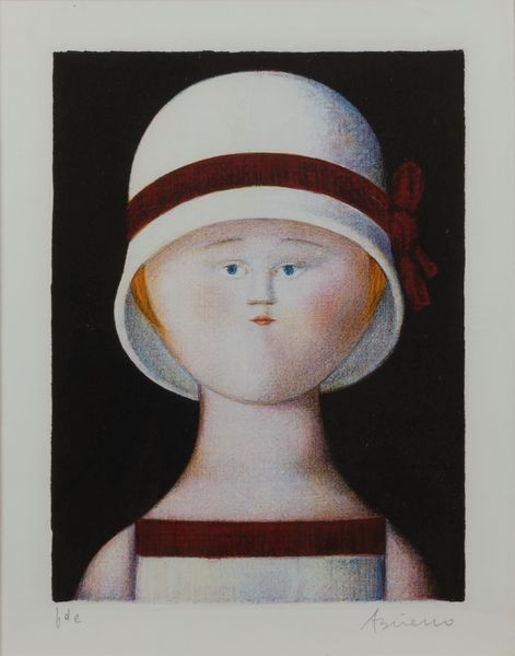 Antonio Bueno : Ragazza con cappello  - Asta Grafica Internazionale e Multipli d'Autore - Associazione Nazionale - Case d'Asta italiane