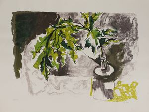Renato Guttuso - Foglie nella bottiglia