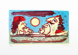 MINO MACCARI : Alzo Austria  - Asta Grafica Internazionale e Multipli d'Autore - Associazione Nazionale - Case d'Asta italiane