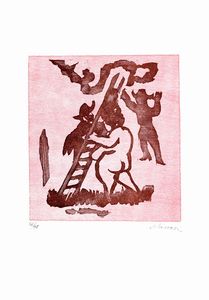 MINO MACCARI : Alzo Austria  - Asta Grafica Internazionale e Multipli d'Autore - Associazione Nazionale - Case d'Asta italiane