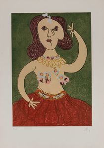 ENRICO BAJ - La danzatrice degli angeli