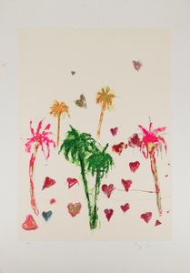 MARIO SCHIFANO - Palme e cuori