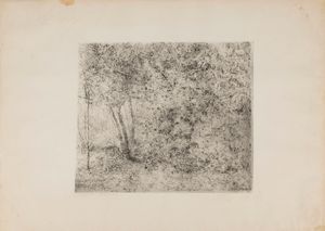 GIOVANNI BARBISAN - Paesaggio con alberi