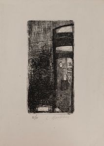 Luigi Bartolini - Vicolo con lampione