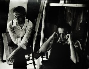 TAZIO SECCHIAROLI : Federico Fellini e Marcello Mastroianni  - Asta Fotografia - Associazione Nazionale - Case d'Asta italiane