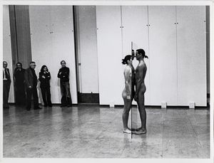 Douglas Beer : Lotto formato da due fotografie Marina Abramovic - Ulay<BR>Ballance Proof, 8 Dicembre 1977<BR>  - Asta Fotografia - Associazione Nazionale - Case d'Asta italiane