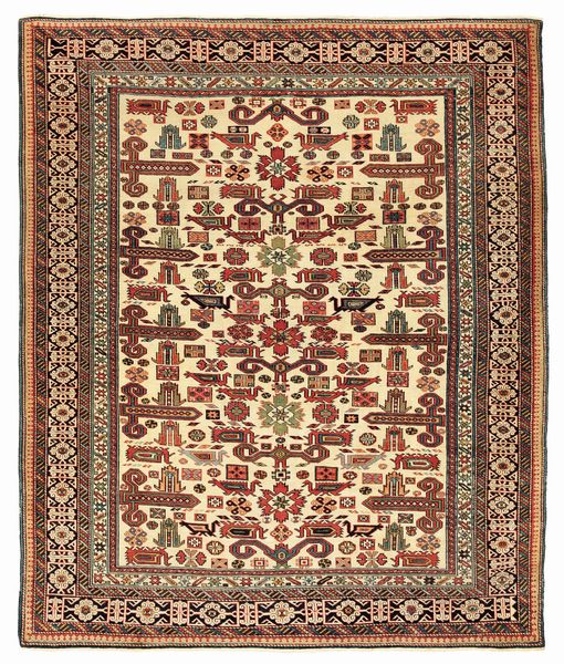 Tappeto P�erepedil, Caucaso fine XIX secolo  - Asta Tappeti antichi - Associazione Nazionale - Case d'Asta italiane