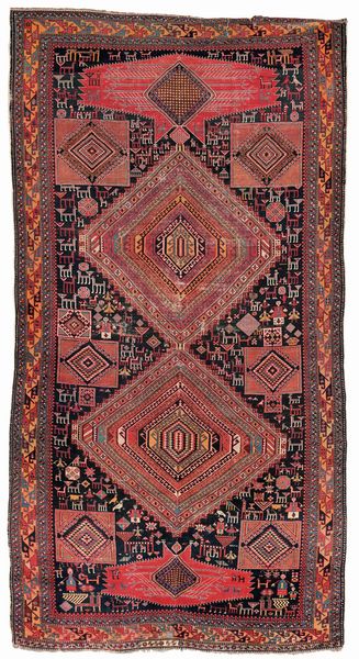 Tappeto Shirvan, Caucaso fine XIX inizio XX secolo  - Asta Tappeti antichi - Associazione Nazionale - Case d'Asta italiane