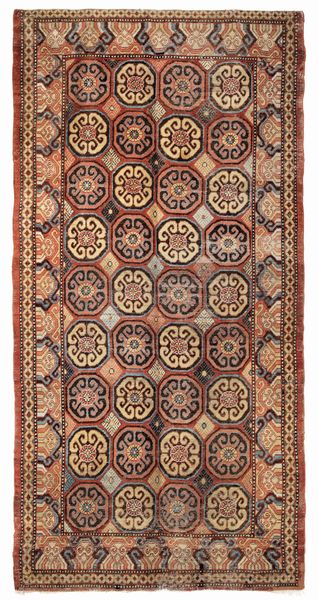 Tappeto Hotan, Ovest Turkestan seconda met� XIX secolo  - Asta Tappeti antichi - Associazione Nazionale - Case d'Asta italiane