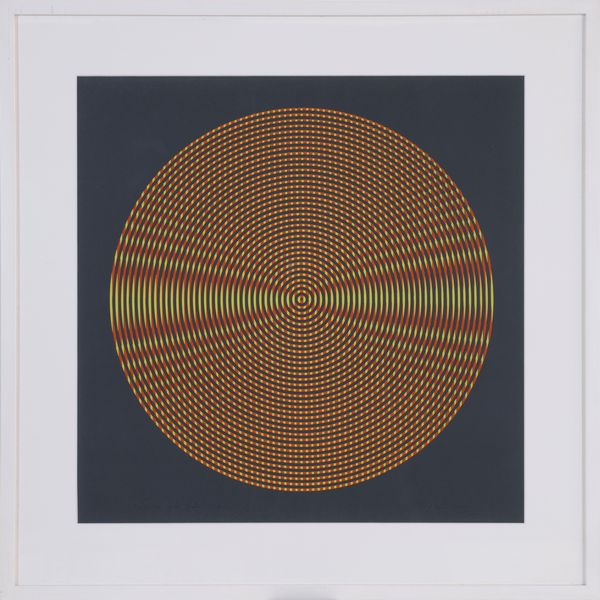 ALBERTO  BIASI : Interferenza rosso giallo s 3  - Asta Asta a tempo di multipli d'Autore - Associazione Nazionale - Case d'Asta italiane