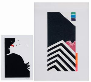 EMILIO  TADINI, : Senza titolo - Segnaletica  - Asta Asta a tempo di multipli d'Autore - Associazione Nazionale - Case d'Asta italiane