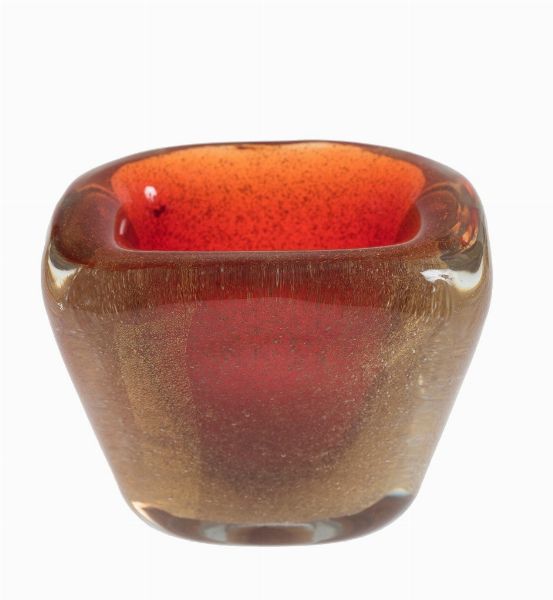 CARLO SCARPA Venezia, 1906 - Sendai, 1978 : Piccolo vaso di Murano arancione di Carlo Scarpa  - Asta 1950-1980 Design and Decor - Associazione Nazionale - Case d'Asta italiane
