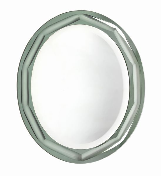 Specchio ovale vintage di Lupi Cristal-Luxor  - Asta 1950-1980 Design and Decor - Associazione Nazionale - Case d'Asta italiane