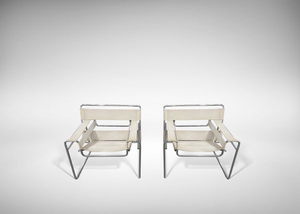 MARCEL BREUER - KNOLL INTERNATIONALPecs, 1902 - New York, 1981 : Sedie vintage Wassily modello B3 per Gavina  - Asta 1950-1980 Design and Decor - Associazione Nazionale - Case d'Asta italiane