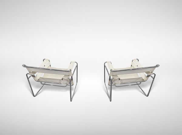 MARCEL BREUER - KNOLL INTERNATIONALPecs, 1902 - New York, 1981 : Sedie vintage Wassily modello B3 per Gavina  - Asta 1950-1980 Design and Decor - Associazione Nazionale - Case d'Asta italiane