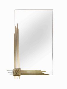ANGELO BROTTO : Specchio da parete vintage per Esperia  - Asta 1950-1980 Design and Decor - Associazione Nazionale - Case d'Asta italiane
