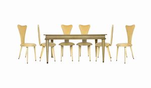 Umberto Mascagni - Set di sei sedie e tavolo da pranzo