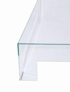 Large Square Coffee Table in Transparent Glass  - Asta 1950-1980 Design and Decor - Associazione Nazionale - Case d'Asta italiane