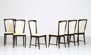Osvaldo Borsani, Attribuito a : Set di sedie vintage  - Asta 1950-1980 Design and Decor - Associazione Nazionale - Case d'Asta italiane
