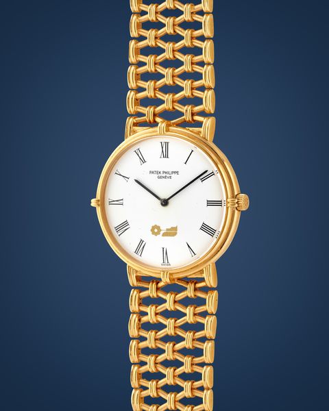 PATEK PHILIPPE : Calatrava 3821/1 personalizzato per il Gruppo Fininvest con firma di Silvio Berlusconi  - Asta Orologi - Associazione Nazionale - Case d'Asta italiane