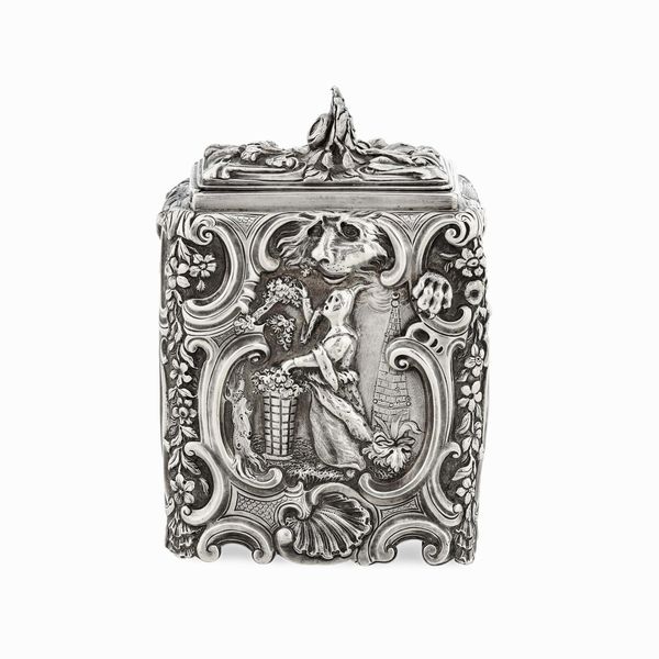 Porta tè. Londra 1752. Marchio dell'argentiere ribattuto di difficile interpretazione  - Asta Argenti da Collezione | Antichi - Associazione Nazionale - Case d'Asta italiane