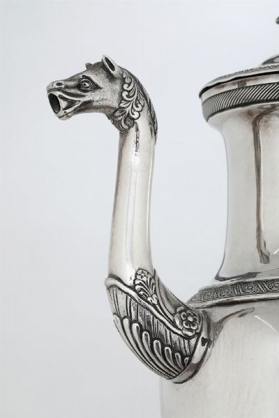 Caffettiera. Torino, marchi in uso dal 1824 al 1872. Argentiere Carlo Balbino (1798-1824)  - Asta Argenti da Collezione | Antichi - Associazione Nazionale - Case d'Asta italiane