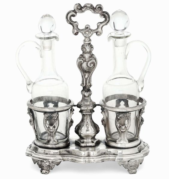 ﻿﻿﻿Oliera. Marchio del Regno di Sardegna in uso dal 1824 al 1872. Argentiere Pietro Petoletti, Vercelli  - Asta Argenti da Collezione | Antichi - Associazione Nazionale - Case d'Asta italiane