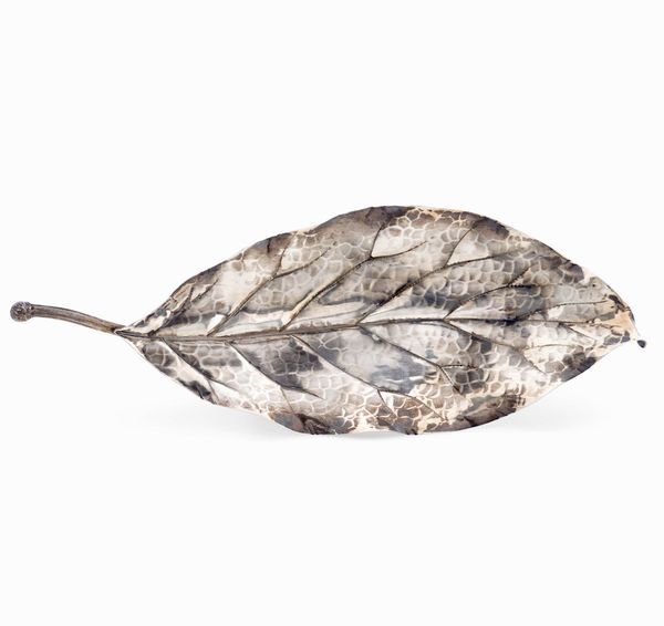 Foglia. Argentiere Broggi, Milano, per Federico Buccellati. Italia XX-XXI secolo  - Asta Argenti da Collezione | Antichi - Associazione Nazionale - Case d'Asta italiane