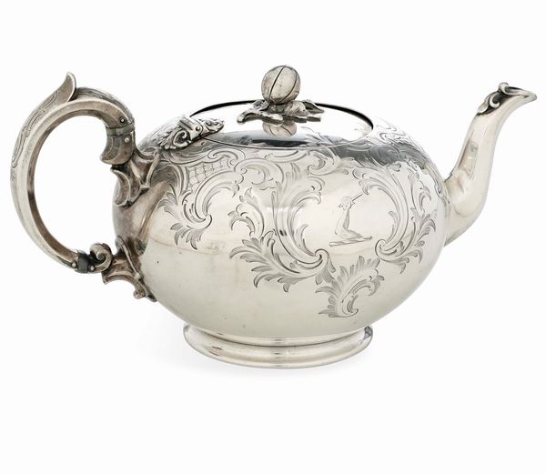 Teiera. Londra 1848, marchio dell'argentiere (non identificato)  - Asta Argenti da Collezione | Antichi - Associazione Nazionale - Case d'Asta italiane