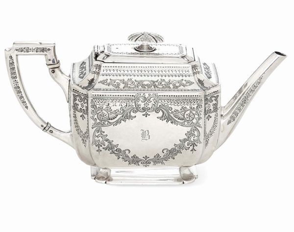 Teiera. Città di Sheffield 1888. Argentiere Harri Atkin  - Asta Argenti da Collezione | Antichi - Associazione Nazionale - Case d'Asta italiane