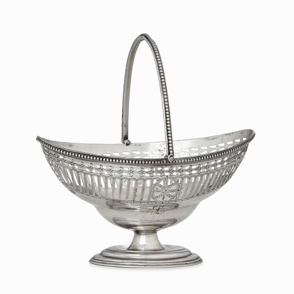 Cestino. Londra 1901. Marchio dell'argentiere parziale di difficile lettura  - Asta Argenti da Collezione | Antichi - Associazione Nazionale - Case d'Asta italiane