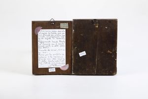 Lotto di due icone a tempera su tavola raffiguranti la Vergine con Bambino e Santa Grande Martire Barbara con il Grande Schema. Russia, XIX secolo  - Asta Argenti da Collezione | Antichi - Associazione Nazionale - Case d'Asta italiane