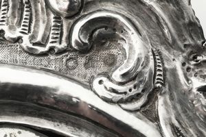 Cornice per cartagloria. Padova XIX secolo. Marchi in uso dal 1812 al 1872  - Asta Argenti da Collezione | Antichi - Associazione Nazionale - Case d'Asta italiane