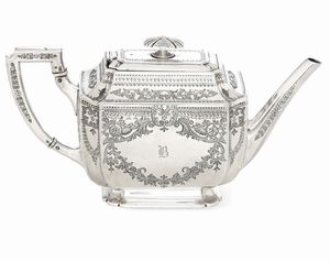 Teiera. Città di Sheffield 1888. Argentiere Harri Atkin  - Asta Argenti da Collezione | Antichi - Associazione Nazionale - Case d'Asta italiane