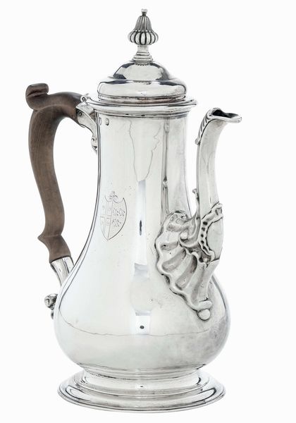 Caffettiera. Londra 1758. Marchio dell'argentiere consunto  - Asta Argenti da Collezione | XX secolo - Associazione Nazionale - Case d'Asta italiane