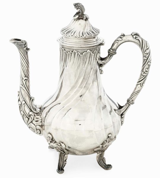 Caffettiera. Milano XIX secolo. Marchio dell'argentiere parziale di difficile interpretazione.  - Asta Argenti da Collezione | XX secolo - Associazione Nazionale - Case d'Asta italiane