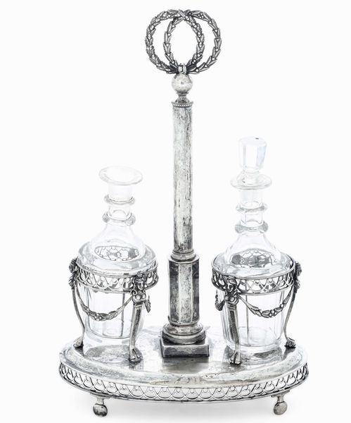 Acetoliera. Argeteria italiana inizi XIX secolo (apparentemente priva di punzonatura)  - Asta Argenti da Collezione | XX secolo - Associazione Nazionale - Case d'Asta italiane