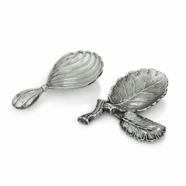 Due cucchiai fitoformi. Argentiere Clementi, Bologna per Maison Gianmaria Buccellati. Italia XX-XXI secolo  - Asta Argenti da Collezione | XX secolo - Associazione Nazionale - Case d'Asta italiane