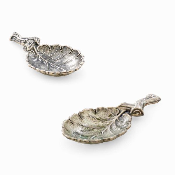 Due cucchiai fitoformi. Argentiere Clementi, Bologna per Maison Gianmaria Buccellati. Italia XX-XXI secolo  - Asta Argenti da Collezione | XX secolo - Associazione Nazionale - Case d'Asta italiane